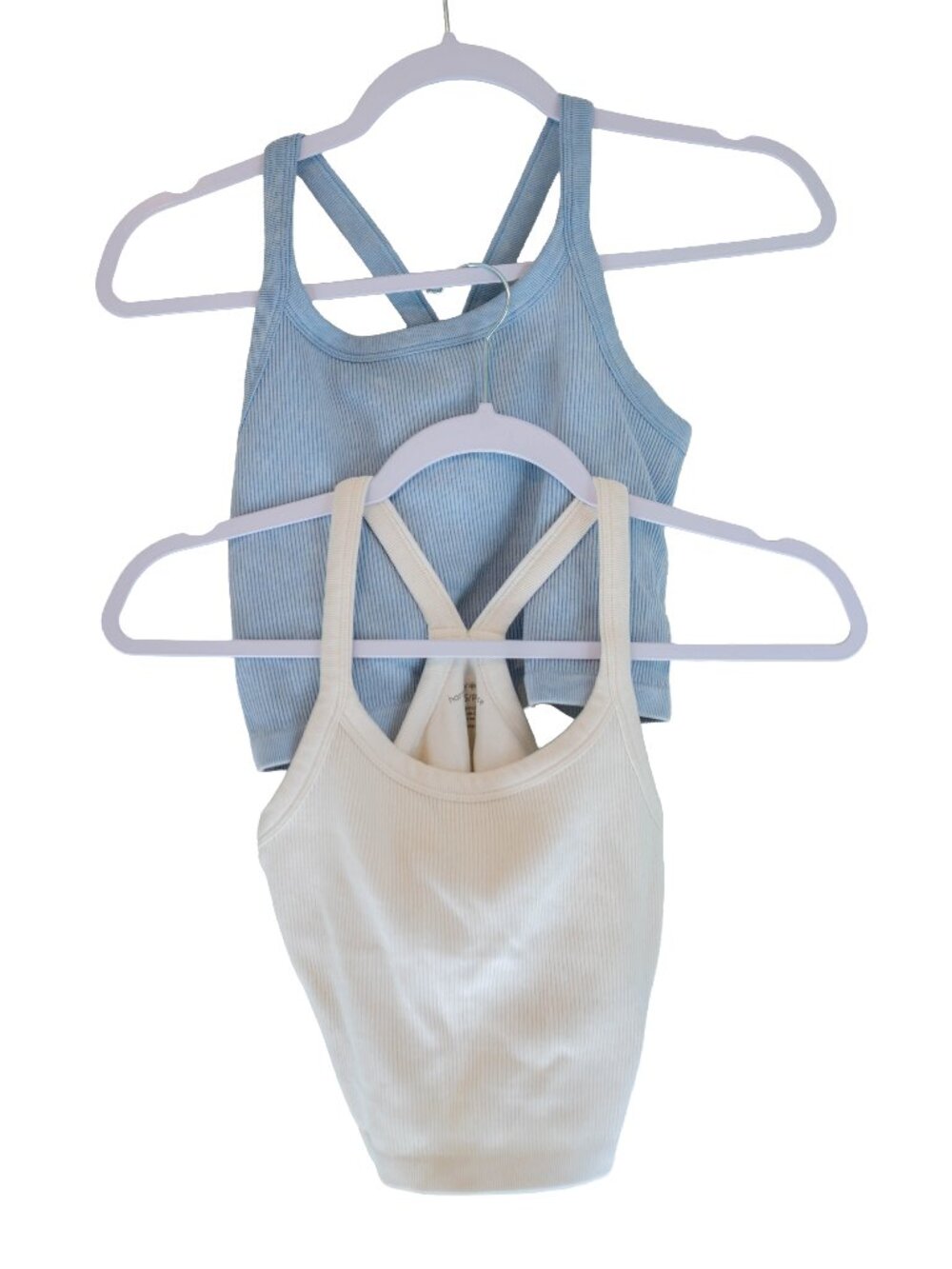 Set of 2 Harmony & Balance Stretch Yoga Crop Cami Tops - Size Small